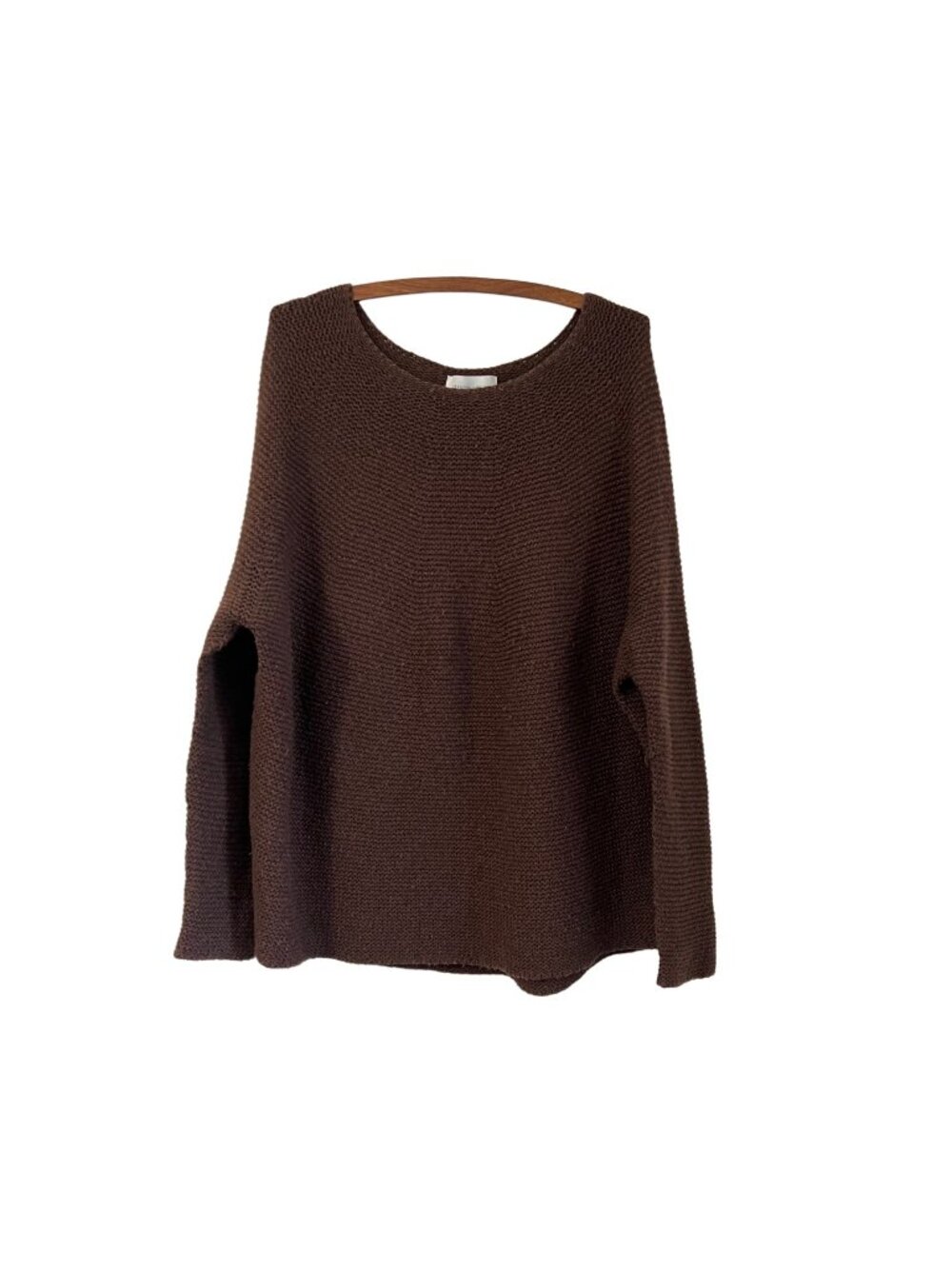 Christian Wijnants Chocolate Brown Open Knit Wool Blend Pullover Sweater Size M